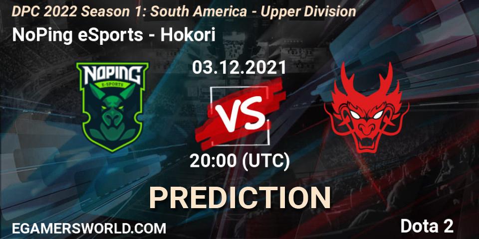 NoPing eSports проти Hokori: Поради щодо ставок, прогнози на матчі. 03.12.2021 at 20:16. Dota 2, DPC 2022 Season 1: South America - Upper Division