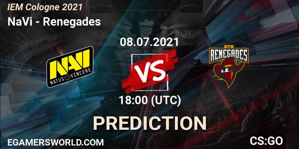 NaVi проти Renegades: Поради щодо ставок, прогнози на матчі. 08.07.2021 at 18:15. Counter-Strike (CS2), IEM Cologne 2021