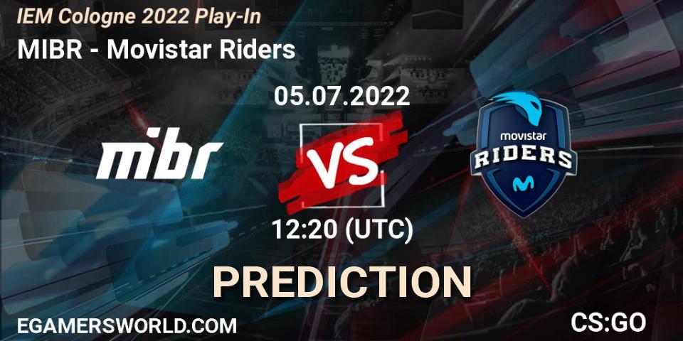 MIBR проти Movistar Riders: Поради щодо ставок, прогнози на матчі. 05.07.2022 at 11:55. Counter-Strike (CS2), IEM Cologne 2022 Play-In