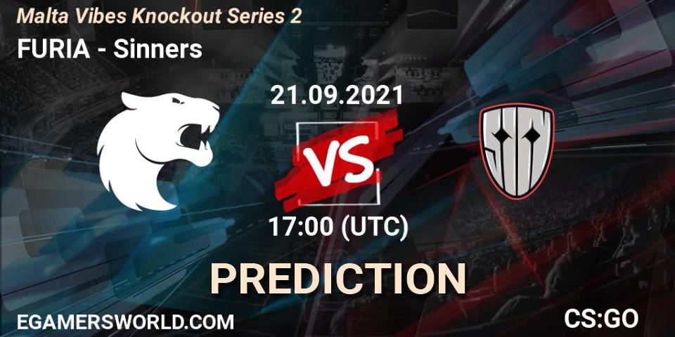 FURIA проти Sinners: Поради щодо ставок, прогнози на матчі. 21.09.2021 at 17:00. Counter-Strike (CS2), Malta Vibes Knockout Series #2