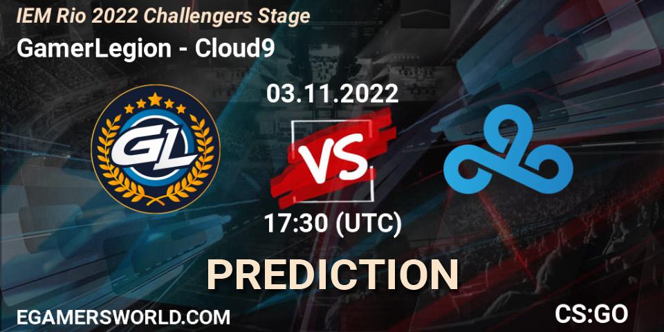 GamerLegion проти Cloud9: Поради щодо ставок, прогнози на матчі. 03.11.2022 at 18:15. Counter-Strike (CS2), IEM Rio 2022 Challengers Stage