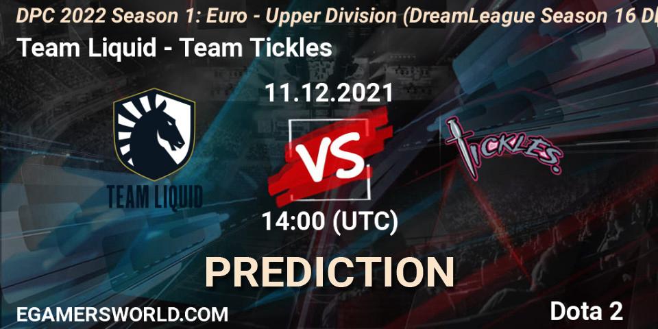 Team Liquid проти Team Tickles: Поради щодо ставок, прогнози на матчі. 11.12.2021 at 14:19. Dota 2, DPC 2022 Season 1: Euro - Upper Division (DreamLeague Season 16 DPC WEU)