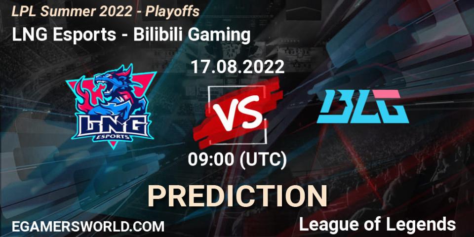 LNG Esports проти Bilibili Gaming: Поради щодо ставок, прогнози на матчі. 17.08.2022 at 09:00. LoL, LPL Summer 2022 - Playoffs