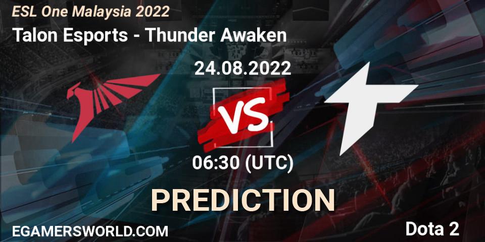 Talon Esports проти Thunder Awaken: Поради щодо ставок, прогнози на матчі. 24.08.2022 at 06:36. Dota 2, ESL One Malaysia 2022