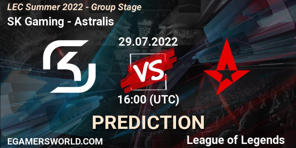 SK Gaming проти Astralis: Поради щодо ставок, прогнози на матчі. 29.07.2022 at 16:00. LoL, LEC Summer 2022 - Group Stage