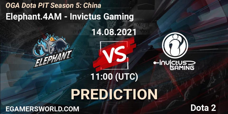 Elephant.4AM проти Invictus Gaming: Поради щодо ставок, прогнози на матчі. 14.08.2021 at 10:08. Dota 2, OGA Dota PIT Season 5: China