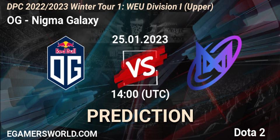 OG проти Nigma Galaxy: Поради щодо ставок, прогнози на матчі. 25.01.2023 at 13:53. Dota 2, DPC 2022/2023 Winter Tour 1: WEU Division I (Upper)