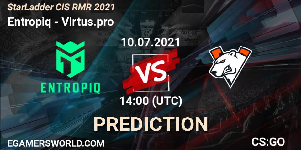 Entropiq проти Virtus.pro: Поради щодо ставок, прогнози на матчі. 01.07.2021 at 14:00. Counter-Strike (CS2), StarLadder CIS RMR 2021