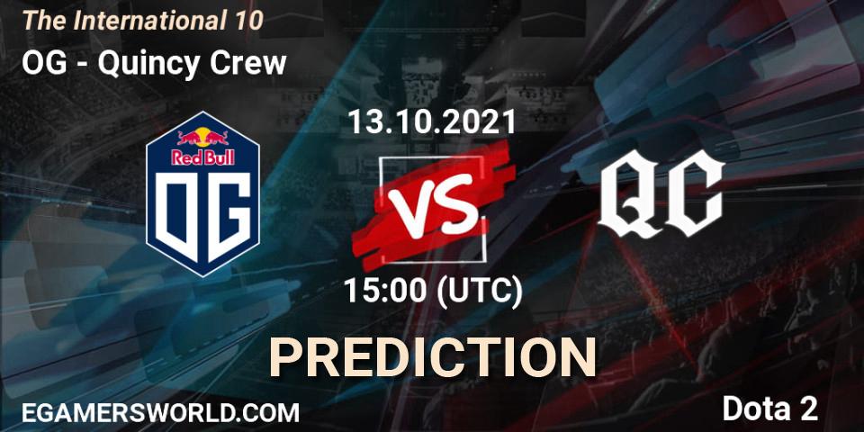 OG проти Quincy Crew: Поради щодо ставок, прогнози на матчі. 13.10.2021 at 17:45. Dota 2, The Internationa 2021