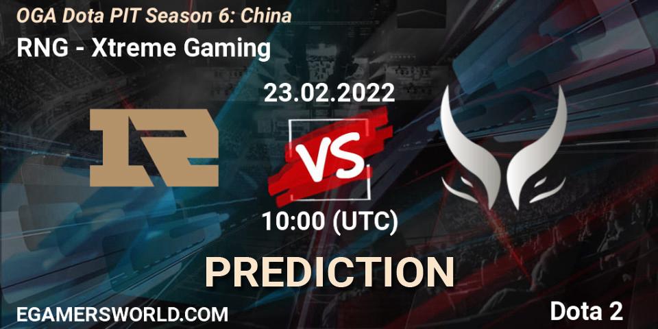 RNG проти Xtreme Gaming: Поради щодо ставок, прогнози на матчі. 23.02.2022 at 10:00. Dota 2, OGA Dota PIT Season 6: China