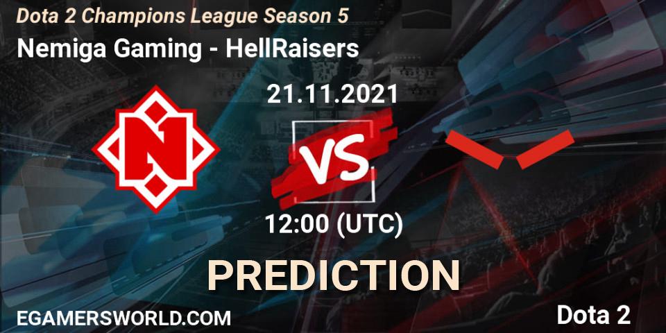Nemiga Gaming проти HellRaisers: Поради щодо ставок, прогнози на матчі. 21.11.2021 at 09:00. Dota 2, Dota 2 Champions League 2021 Season 5