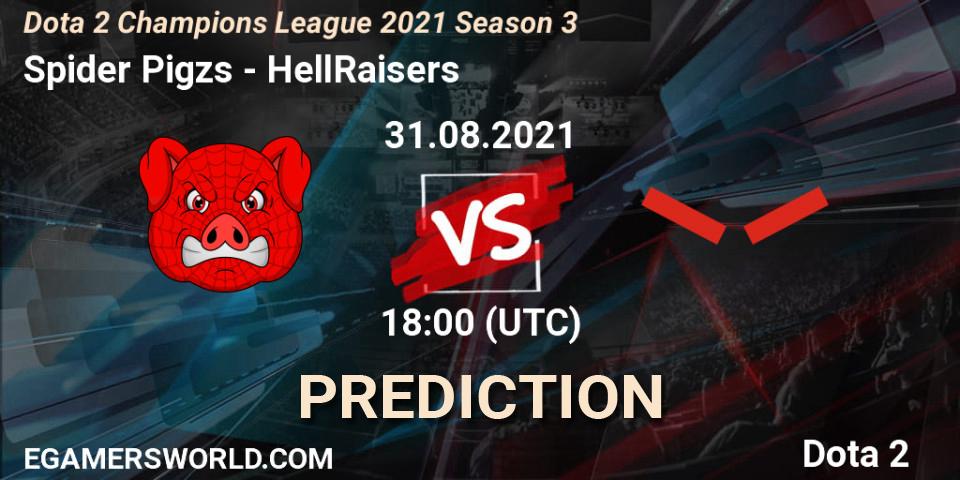 Spider Pigzs проти HellRaisers: Поради щодо ставок, прогнози на матчі. 31.08.2021 at 19:15. Dota 2, Dota 2 Champions League 2021 Season 3