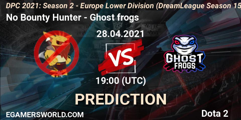 No Bounty Hunter проти Ghost frogs: Поради щодо ставок, прогнози на матчі. 28.04.2021 at 20:00. Dota 2, DPC 2021: Season 2 - Europe Lower Division (DreamLeague Season 15)
