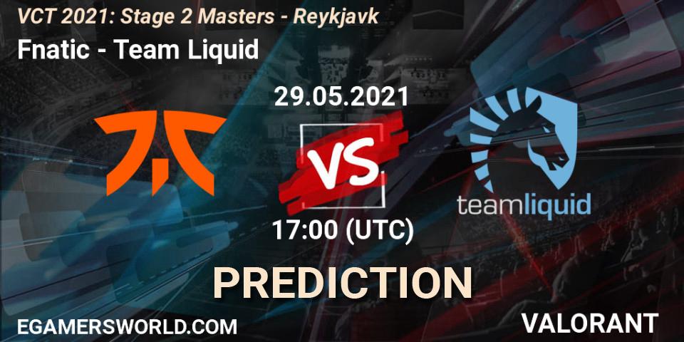 Fnatic проти Team Liquid: Поради щодо ставок, прогнози на матчі. 29.05.2021 at 17:00. VALORANT, VCT 2021: Stage 2 Masters - Reykjavík