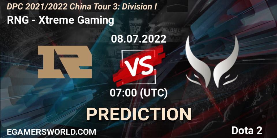 RNG проти Xtreme Gaming: Поради щодо ставок, прогнози на матчі. 08.07.2022 at 07:33. Dota 2, DPC 2021/2022 China Tour 3: Division I
