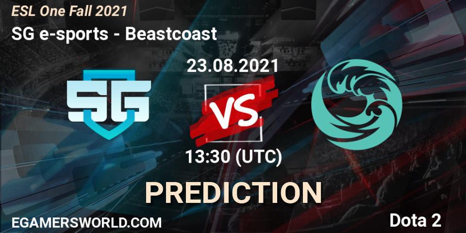 SG e-sports проти Beastcoast: Поради щодо ставок, прогнози на матчі. 23.08.2021 at 13:28. Dota 2, ESL One Fall 2021