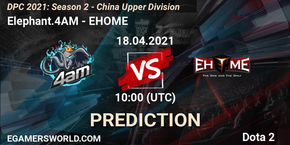 Elephant.4AM проти EHOME: Поради щодо ставок, прогнози на матчі. 18.04.2021 at 10:02. Dota 2, DPC 2021: Season 2 - China Upper Division
