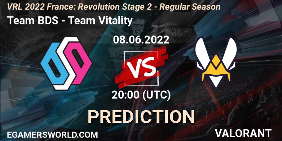 Team BDS проти Team Vitality: Поради щодо ставок, прогнози на матчі. 08.06.2022 at 20:00. VALORANT, VRL 2022 France: Revolution Stage 2 - Regular Season