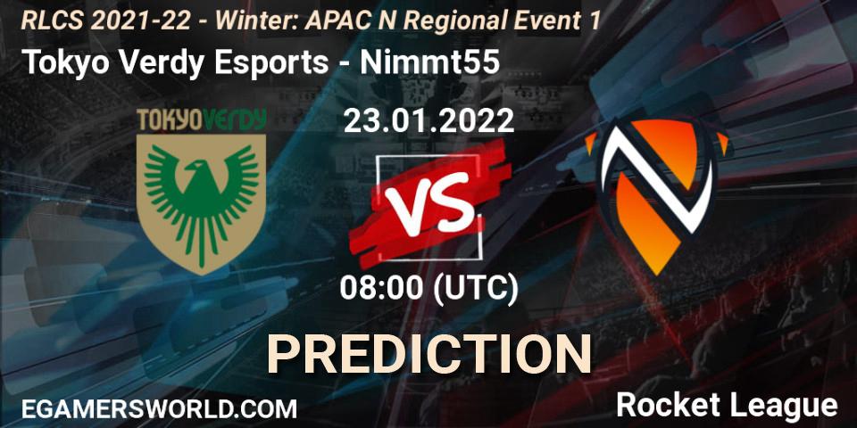 Tokyo Verdy Esports проти Nimmt55: Поради щодо ставок, прогнози на матчі. 23.01.2022 at 10:00. Rocket League, RLCS 2021-22 - Winter: APAC N Regional Event 1