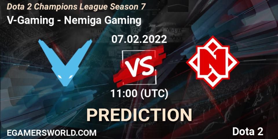 V-Gaming проти Nemiga Gaming: Поради щодо ставок, прогнози на матчі. 07.02.2022 at 11:00. Dota 2, Dota 2 Champions League 2022 Season 7