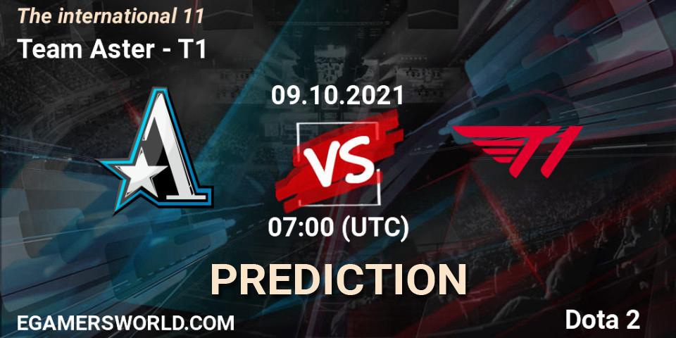 Team Aster проти T1: Поради щодо ставок, прогнози на матчі. 09.10.2021 at 07:00. Dota 2, The Internationa 2021