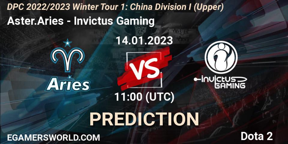 Aster.Aries проти Invictus Gaming: Поради щодо ставок, прогнози на матчі. 14.01.2023 at 11:01. Dota 2, DPC 2022/2023 Winter Tour 1: CN Division I (Upper)