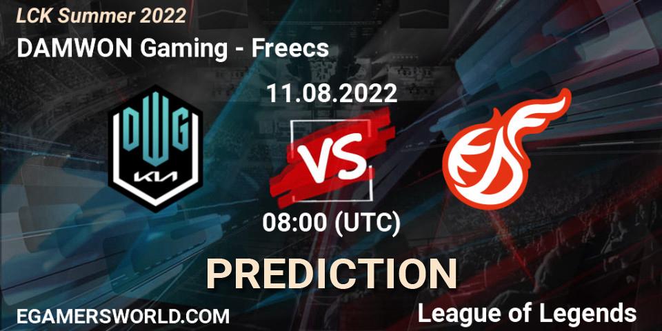 DAMWON Gaming проти Freecs: Поради щодо ставок, прогнози на матчі. 11.08.2022 at 08:00. LoL, LCK Summer 2022