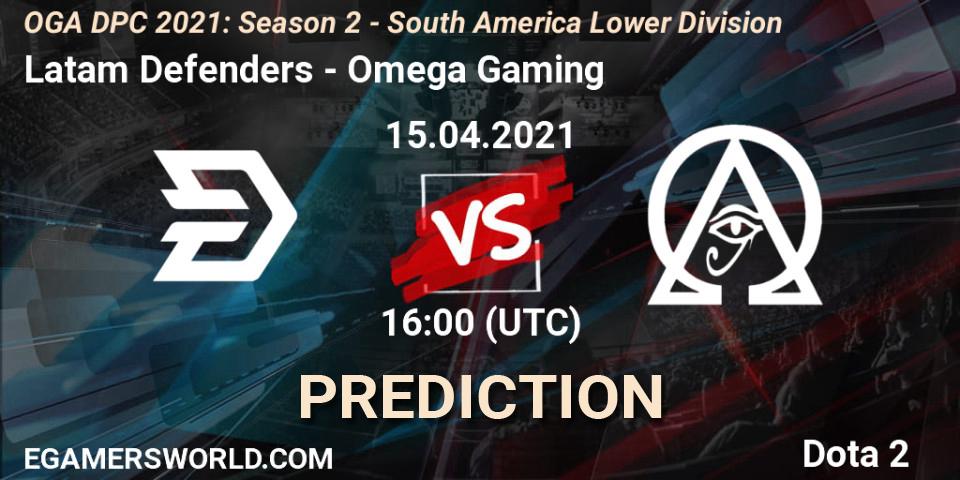 Latam Defenders проти Omega Gaming: Поради щодо ставок, прогнози на матчі. 15.04.2021 at 16:01. Dota 2, OGA DPC 2021: Season 2 - South America Lower Division 