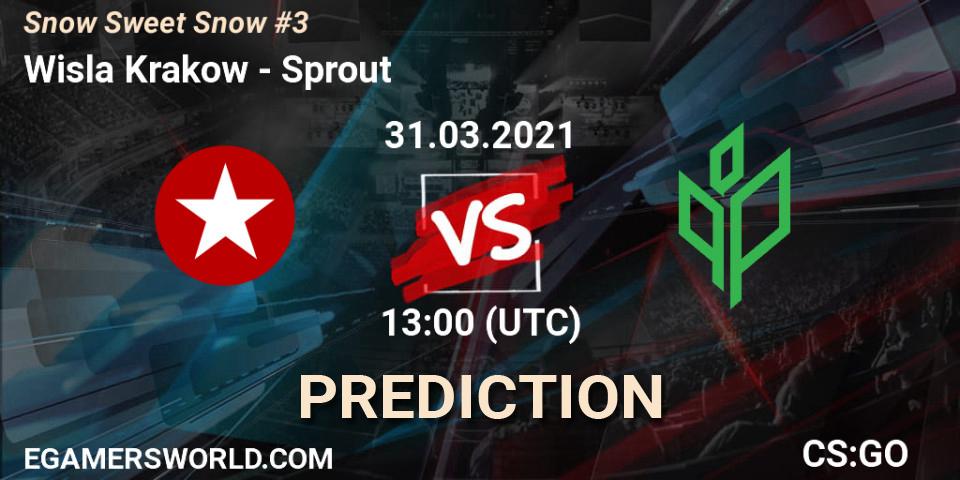 Wisla Krakow проти Sprout: Поради щодо ставок, прогнози на матчі. 31.03.2021 at 13:00. Counter-Strike (CS2), Snow Sweet Snow #3