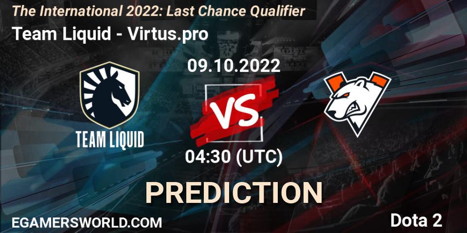 Team Liquid проти Virtus.pro: Поради щодо ставок, прогнози на матчі. 09.10.2022 at 03:54. Dota 2, The International 2022: Last Chance Qualifier