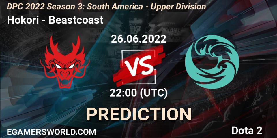 Hokori проти Beastcoast: Поради щодо ставок, прогнози на матчі. 26.06.2022 at 22:53. Dota 2, DPC SA 2021/2022 Tour 3: Division I