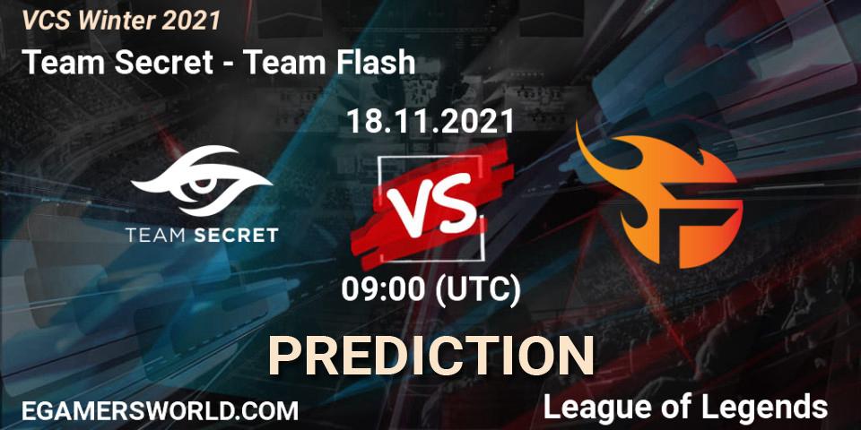 Team Secret проти Team Flash: Поради щодо ставок, прогнози на матчі. 18.11.2021 at 09:00. LoL, VCS Winter 2021