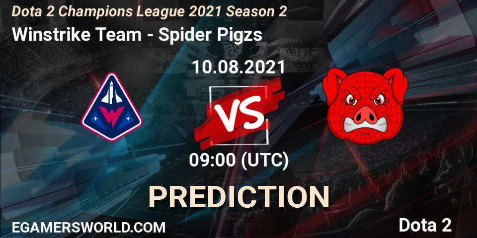 Winstrike Team проти Spider Pigzs: Поради щодо ставок, прогнози на матчі. 10.08.2021 at 09:02. Dota 2, Dota 2 Champions League 2021 Season 2