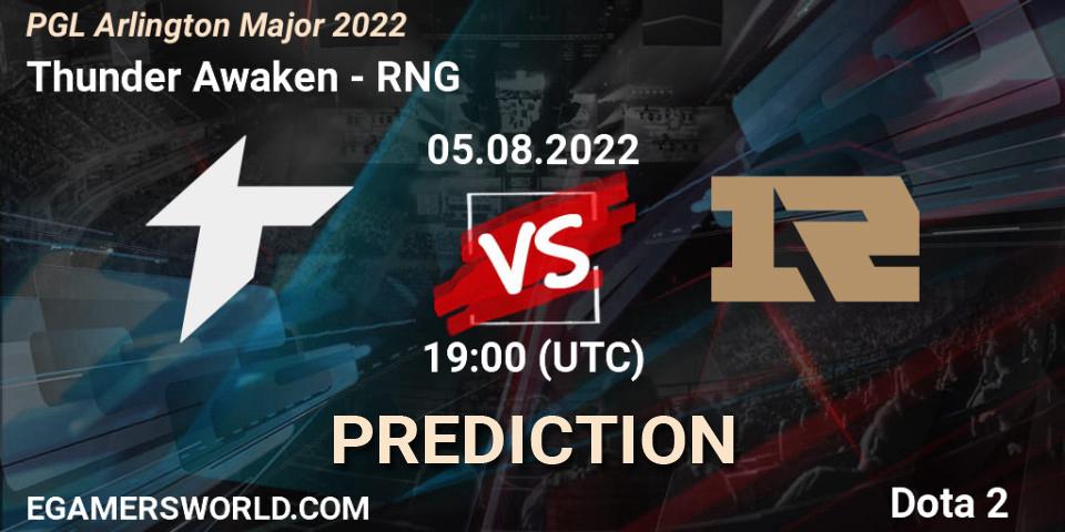 Thunder Awaken проти RNG: Поради щодо ставок, прогнози на матчі. 05.08.2022 at 20:07. Dota 2, PGL Arlington Major 2022 - Group Stage