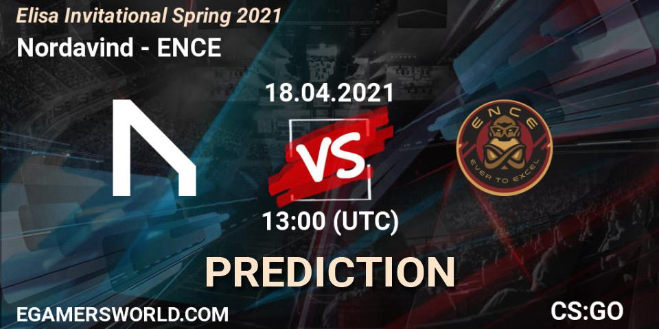 Nordavind проти ENCE: Поради щодо ставок, прогнози на матчі. 18.04.2021 at 13:25. Counter-Strike (CS2), Elisa Invitational Spring 2021