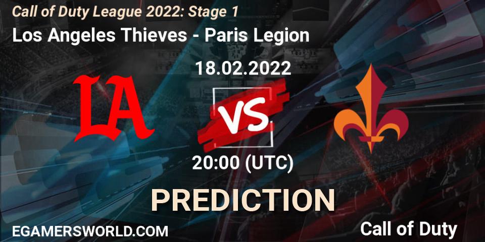 Los Angeles Thieves проти Paris Legion: Поради щодо ставок, прогнози на матчі. 18.02.2022 at 20:00. Call of Duty, Call of Duty League 2022: Stage 1