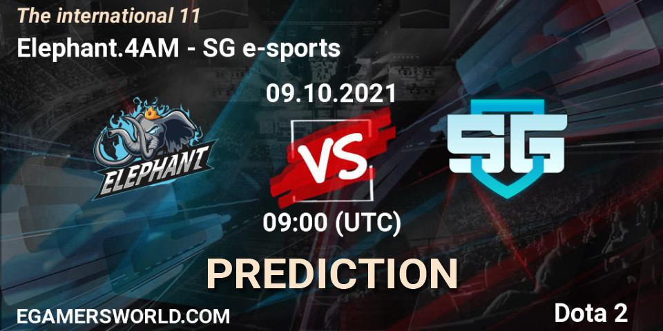 Elephant.4AM проти SG e-sports: Поради щодо ставок, прогнози на матчі. 09.10.2021 at 08:56. Dota 2, The Internationa 2021