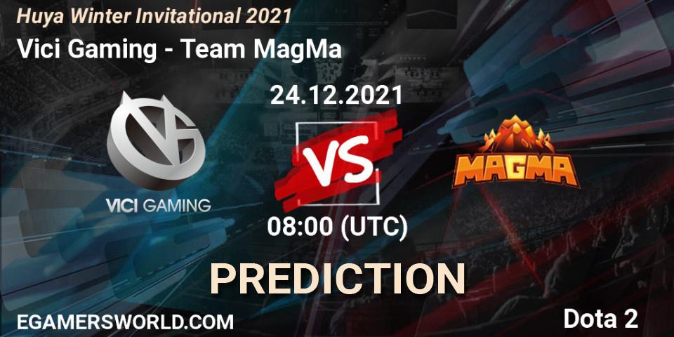 Vici Gaming проти Team MagMa: Поради щодо ставок, прогнози на матчі. 24.12.2021 at 08:39. Dota 2, Huya Winter Invitational 2021