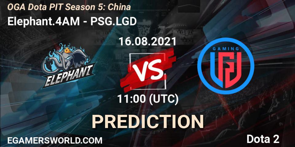 Elephant.4AM проти PSG.LGD: Поради щодо ставок, прогнози на матчі. 16.08.2021 at 10:02. Dota 2, OGA Dota PIT Season 5: China