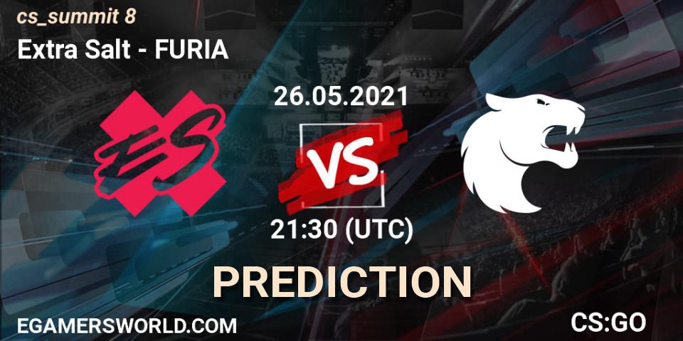 Extra Salt проти FURIA: Поради щодо ставок, прогнози на матчі. 26.05.2021 at 21:30. Counter-Strike (CS2), cs_summit 8