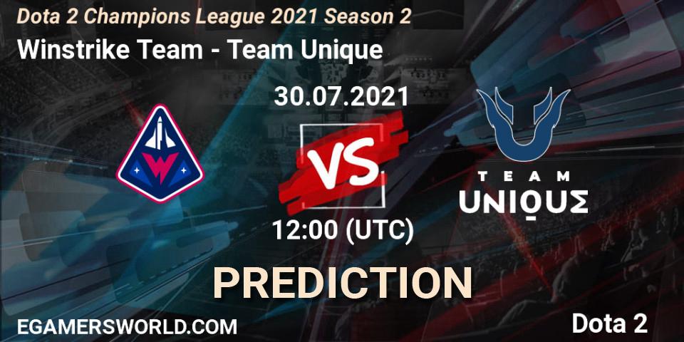 Winstrike Team проти Team Unique: Поради щодо ставок, прогнози на матчі. 30.07.2021 at 12:00. Dota 2, Dota 2 Champions League 2021 Season 2