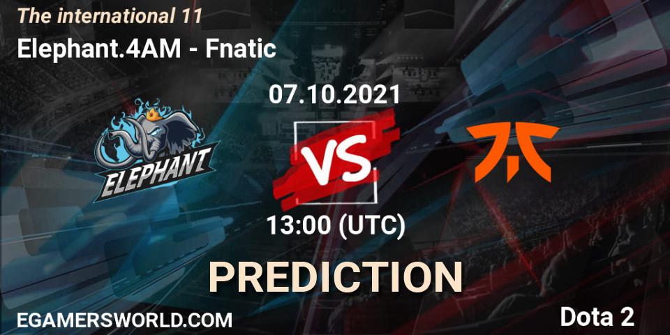 Elephant.4AM проти Fnatic: Поради щодо ставок, прогнози на матчі. 07.10.2021 at 15:16. Dota 2, The Internationa 2021