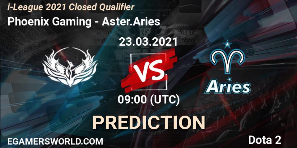 Phoenix Gaming проти Aster.Aries: Поради щодо ставок, прогнози на матчі. 23.03.2021 at 09:10. Dota 2, i-League 2021 Closed Qualifier