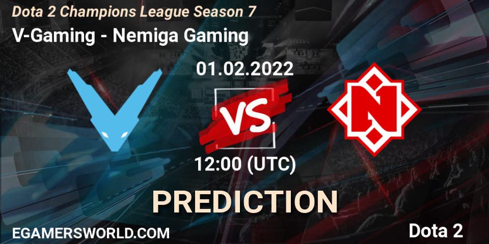 V-Gaming проти Nemiga Gaming: Поради щодо ставок, прогнози на матчі. 01.02.2022 at 12:01. Dota 2, Dota 2 Champions League 2022 Season 7