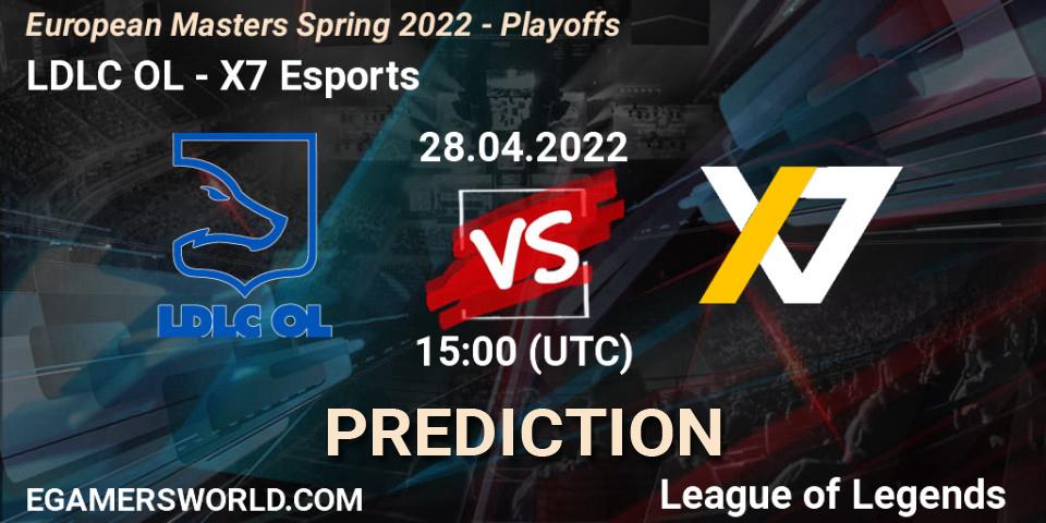 LDLC OL проти X7 Esports: Поради щодо ставок, прогнози на матчі. 28.04.2022 at 15:00. LoL, European Masters Spring 2022 - Playoffs
