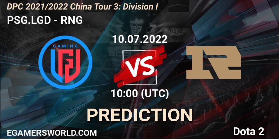 PSG.LGD проти RNG: Поради щодо ставок, прогнози на матчі. 10.07.2022 at 10:04. Dota 2, DPC 2021/2022 China Tour 3: Division I