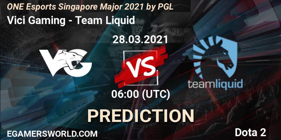 Vici Gaming проти Team Liquid: Поради щодо ставок, прогнози на матчі. 28.03.2021 at 06:10. Dota 2, ONE Esports Singapore Major 2021