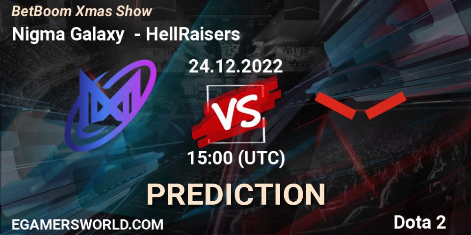 Nigma Galaxy проти HellRaisers: Поради щодо ставок, прогнози на матчі. 27.12.2022 at 14:01. Dota 2, BetBoom Xmas Show