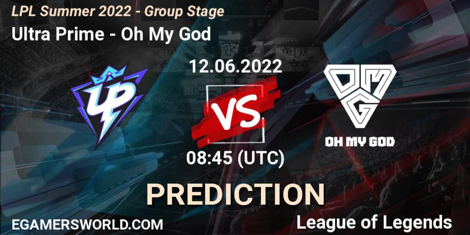 Ultra Prime проти Oh My God: Поради щодо ставок, прогнози на матчі. 12.06.2022 at 08:45. LoL, LPL Summer 2022 - Group Stage