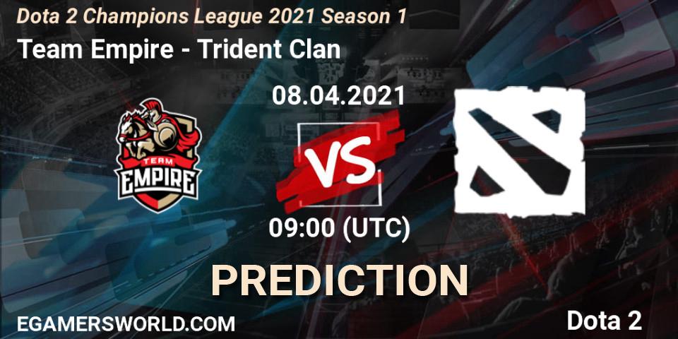 Team Empire проти Trident Clan: Поради щодо ставок, прогнози на матчі. 07.04.2021 at 08:59. Dota 2, Dota 2 Champions League 2021 Season 1